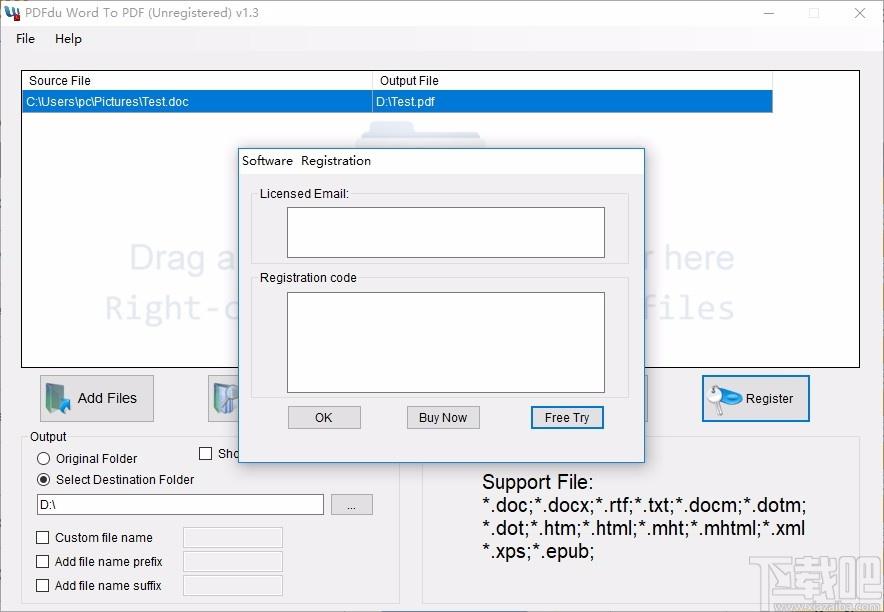 PDFdu Word To PDF Converter下载,Word转PDF,转换翻译,文档转换